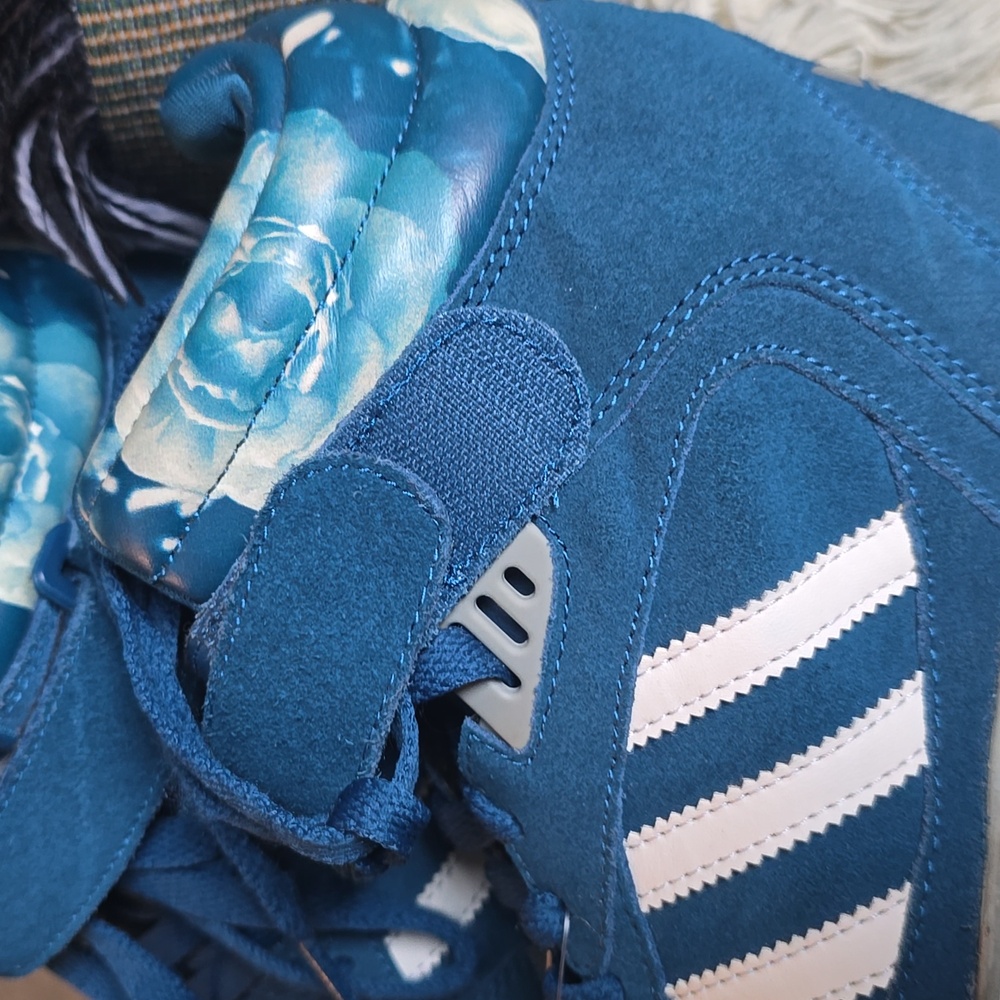 Adidas Amberlight Up high top Wedge sneakers in Trible Blue White Alumi 7.5 - Picture 5 of 12